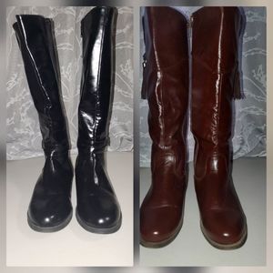 Catherine's boots(brown) 10W and American Eagle(black) boots 13W.
